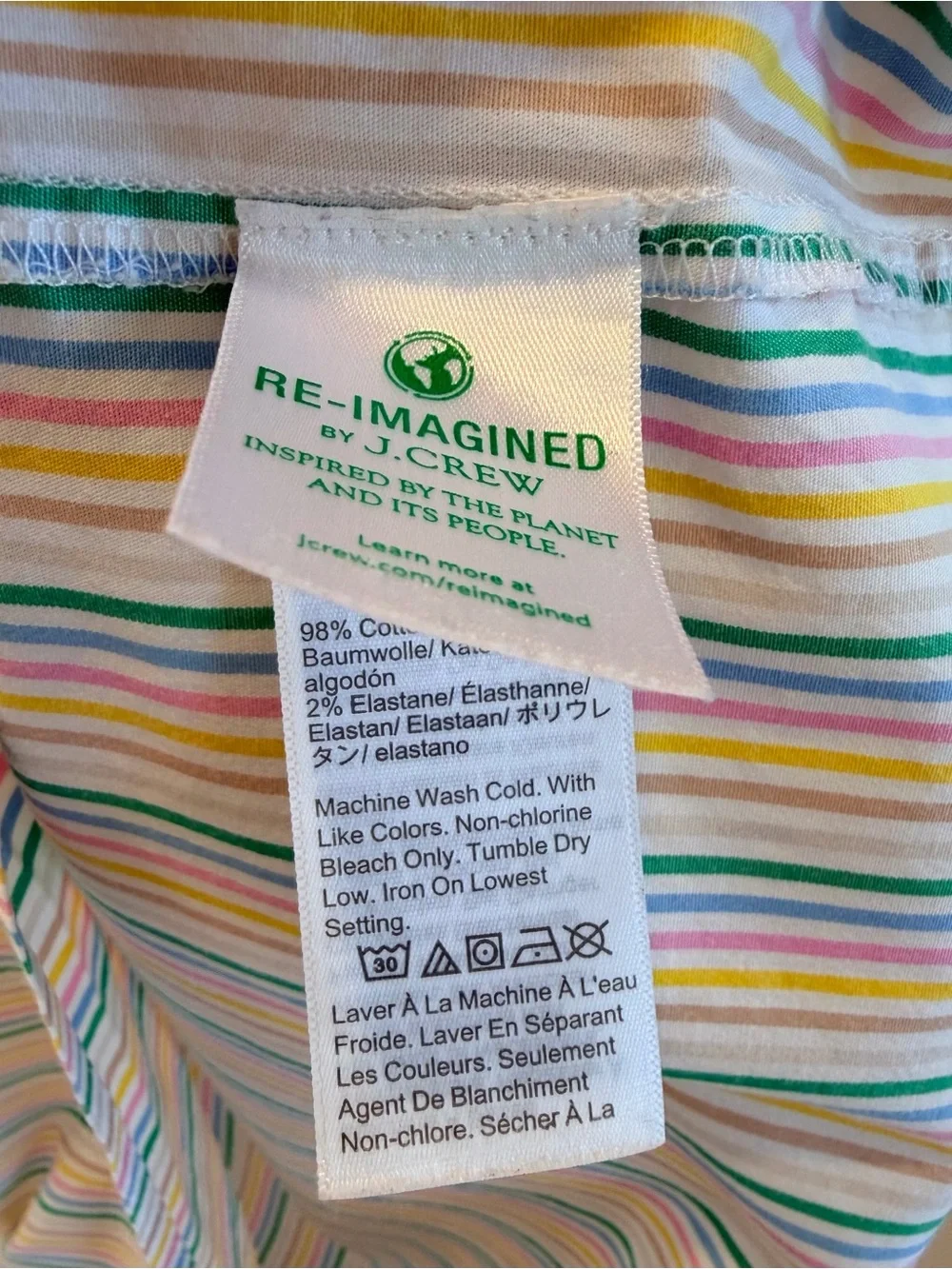 J. Crew Pastel Multicolor Striped Ruffle Sleeve Camisole